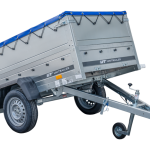 Remorque basculante 200x106 avec bâche et grille 750 kg