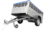 Remorque basculante 200x125 avec grille et bâche 750 kg