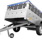 Remorque basculante 200x125 avec grille et bâche 750 kg