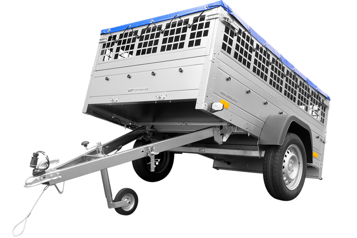 76-4.png Remorque basculante 200x125 avec grille et bâche 750 kg – Image 1