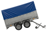 Remorque double essieu basculante 264x125 avec bâche haute – Image 3