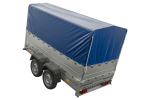 Remorque double essieu basculante 264x125 avec bâche haute – Image 2