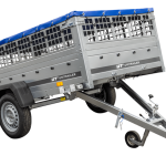 Remorque basculante 230x125 avec grille et bâche jusqu'à 750 kg