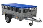Remorque basculante 230x125 avec grille et bâche jusqu'à 750 kg – Image 3
